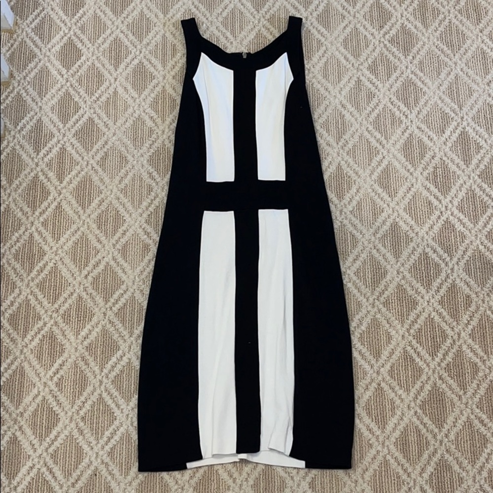 Kensie Black and White Mini Dress